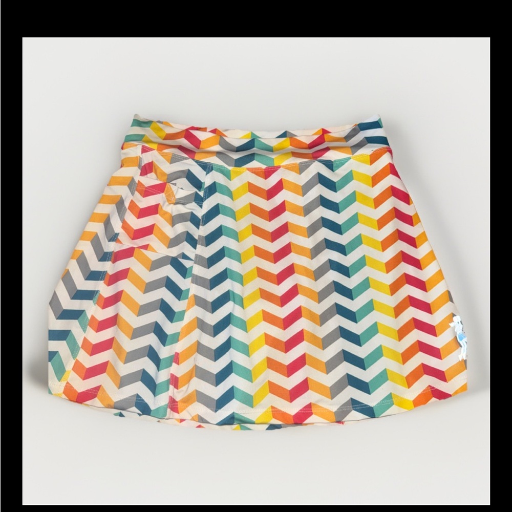 runningskirts.com women's skirts size 3 chevron rainbow